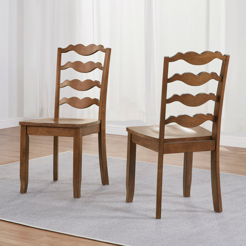 Chaise d'appoint en bois massif 36 po H, Brun