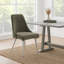 Chaise d’appoint rembourrée en gris fratessa