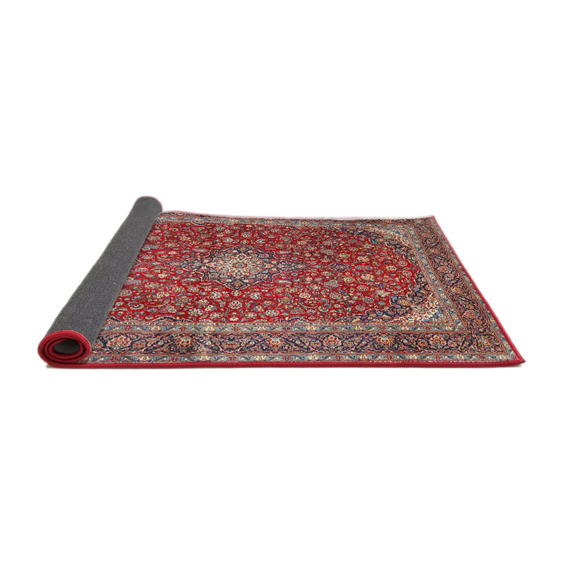 Tapis oriental en laine rouge, Rond 5 pi