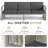 Ezell 3-Seat Outdoor Sofa, Weatherproof PE Rattan & Thick Cushions For Patio, Garden-1998231949