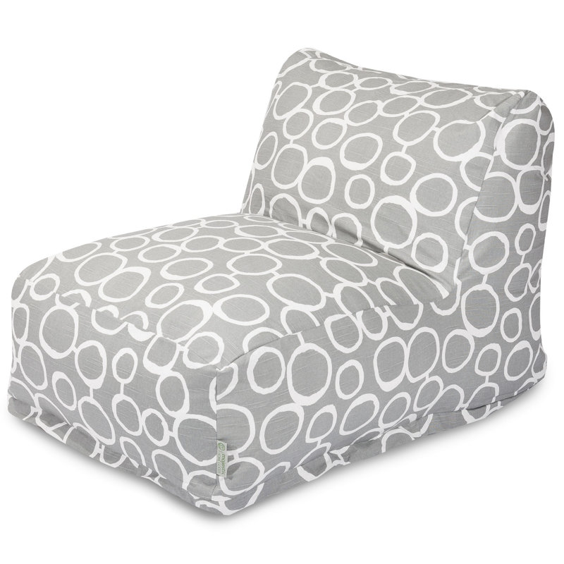 Logue Cotton Bean Bag Chair & Lounger, Gray