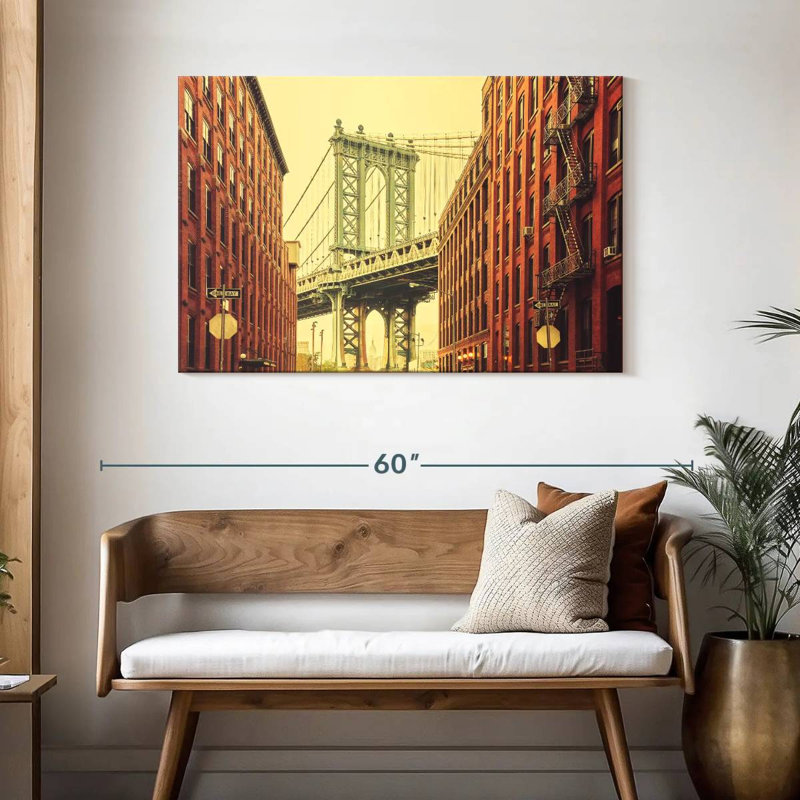 Ravi Rertro Manhattan Bridge, H 30 po x l 45 po