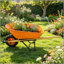 Chariot à deux roues en acier pour jardin vert 15 pouces-129224149