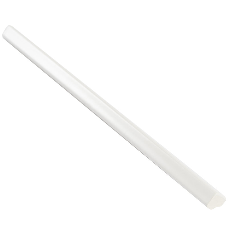 Carreau de céramique quart de rond 10 po x 0,5 po Siène, Blanc