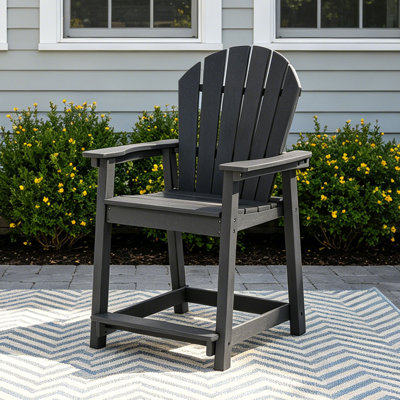 Chaise Adirondack d'extérieur en PEHD, chaise de bar de patio