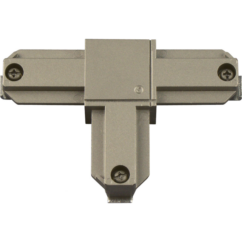 Alpha Trak Inside-Right Polarity "T" Connector, Brushed Nickel