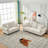 Chenille Sofa with Rolled Arms,Wood Legs and Nailhead Trim-1463797990-1463797991-1463797988