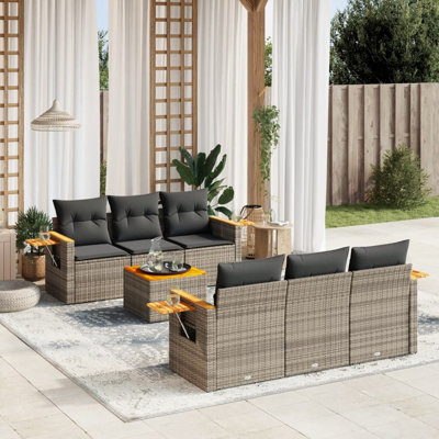 Ensemble de canapé de jardin Vidaxl PE