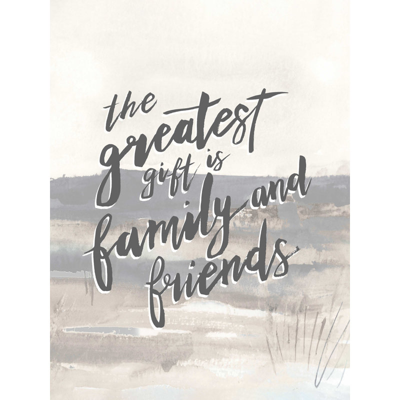 «Family Friends Gift» - Impression sur toile tendue, H 16 po x l 12 po