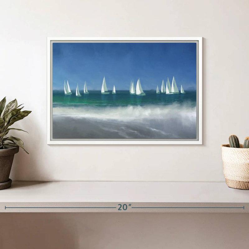 Port de plaisance, Cadre flottant blanc, 13 po x 9 po