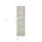 8' Ivory Chevron Dhurrie Runner Rug