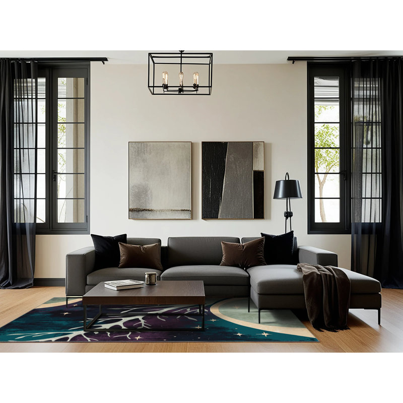 Emerald Moonlight Rug, Rectangle 6' x 9'