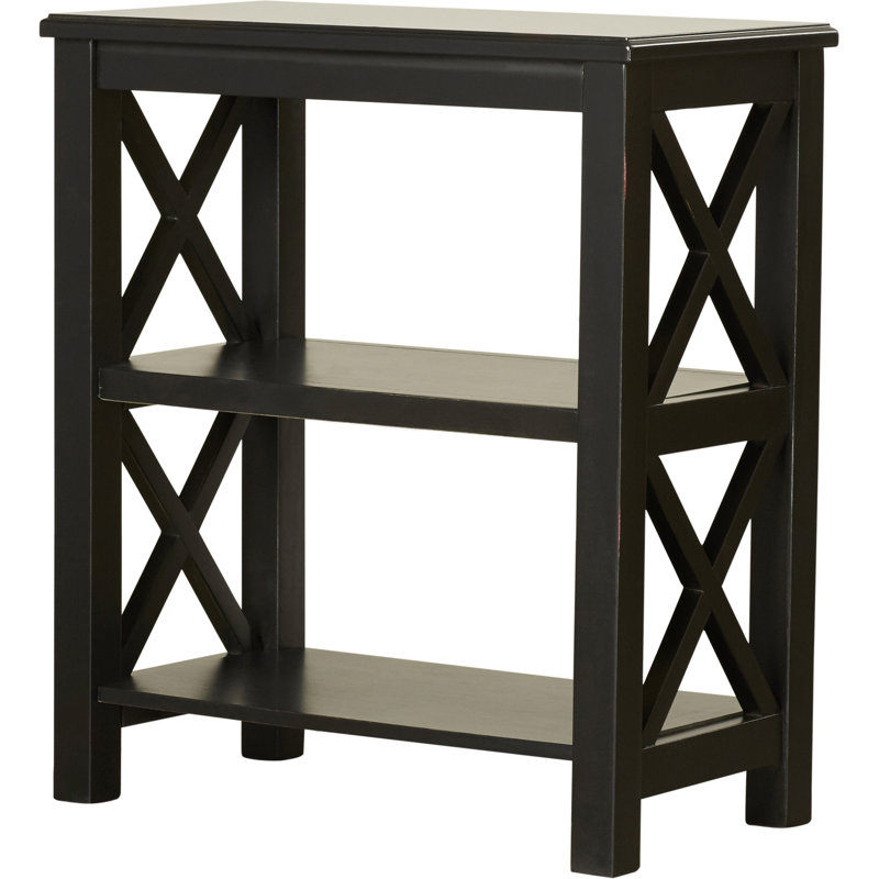 Vance 2 Shelf 22"W Bookcase, Black Licorice