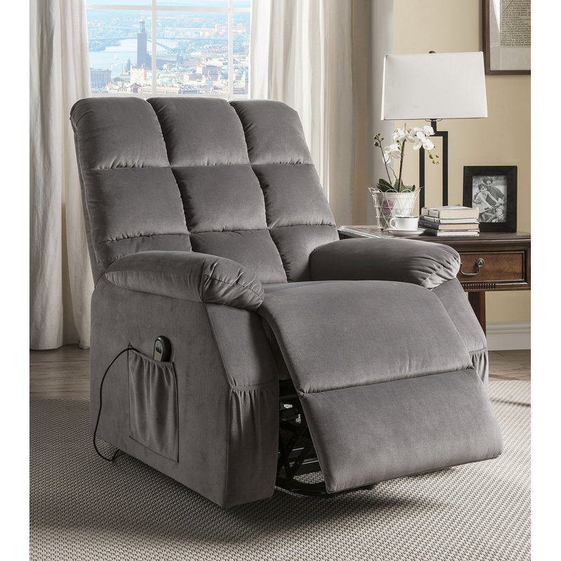 Fauteuil inclinable gris Power Lift avec massage