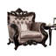 Chaise de style traditionnel cerisier foncé et brun