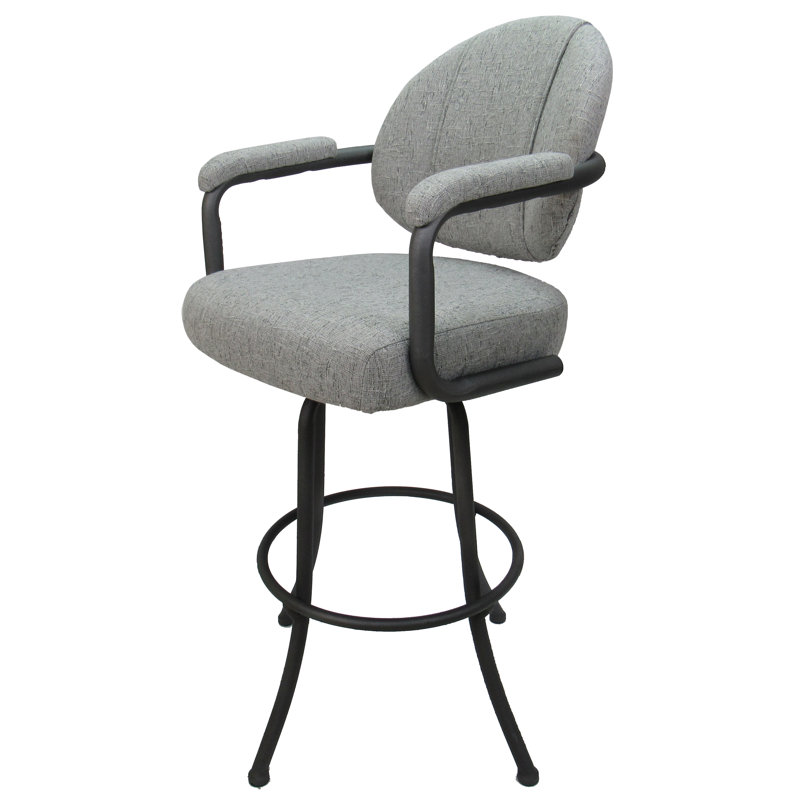 Tabouret de comptoir Ivette 26 po - Ardoise Hemsath - gris, Tabouret de bar (siège d'une hauteur de 34 po)