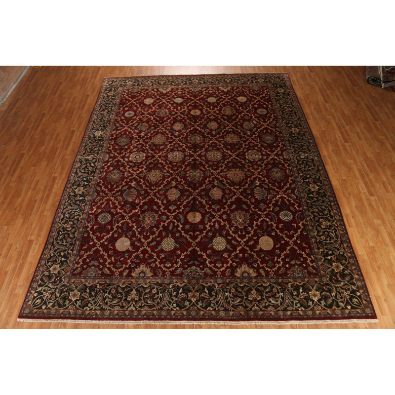 One-of-a-Kind Rectangle 11'8'' X 14'7'' New Age Wool Area Rug in Red