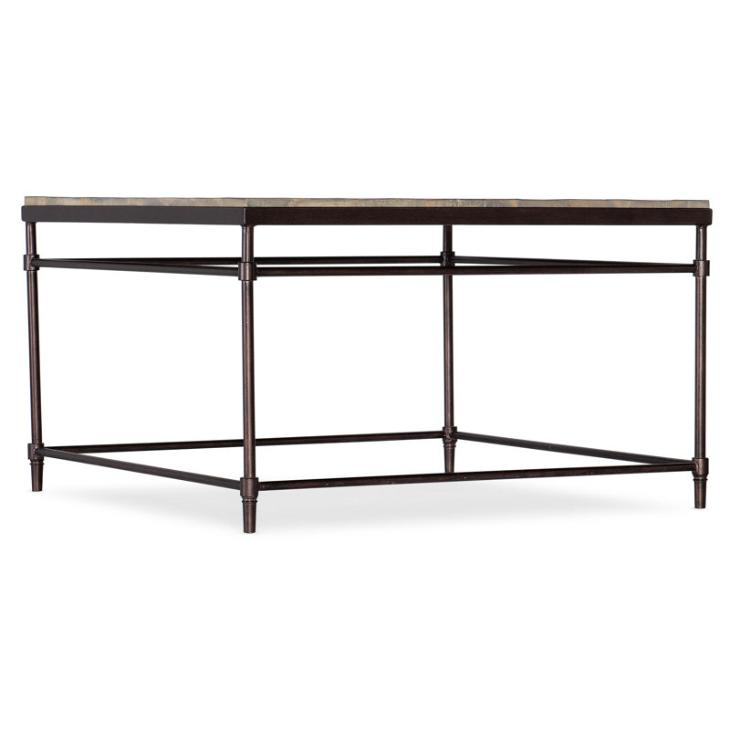 St. Armand Square Cocktail Table, Light Brown, Bronze