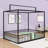 Convertible Metal Bed Frame With Protective Fence-1665181163-1665181162