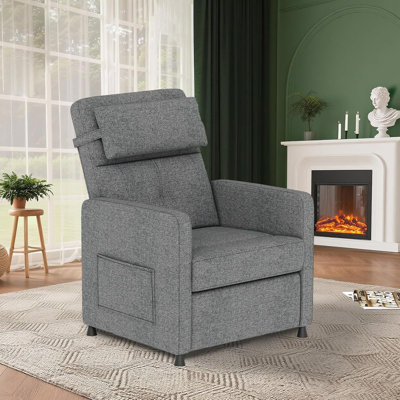 Fauteuil inclinable électrique pour adultes, canapé inclinable électrique ergonomique rembourré simple, fauteuil berçant avec 2 poches latérales et port USB pour le salon, la chambre à coucher