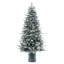  Arbre de Noël artificiel en épinette givré non éclairé 6 pi x 39 po avec 811 pointes réalistes en PE / PVC et un pied d'arbre en métal pliable. Assemblage requis.-1919090647-1919090646-1919090645