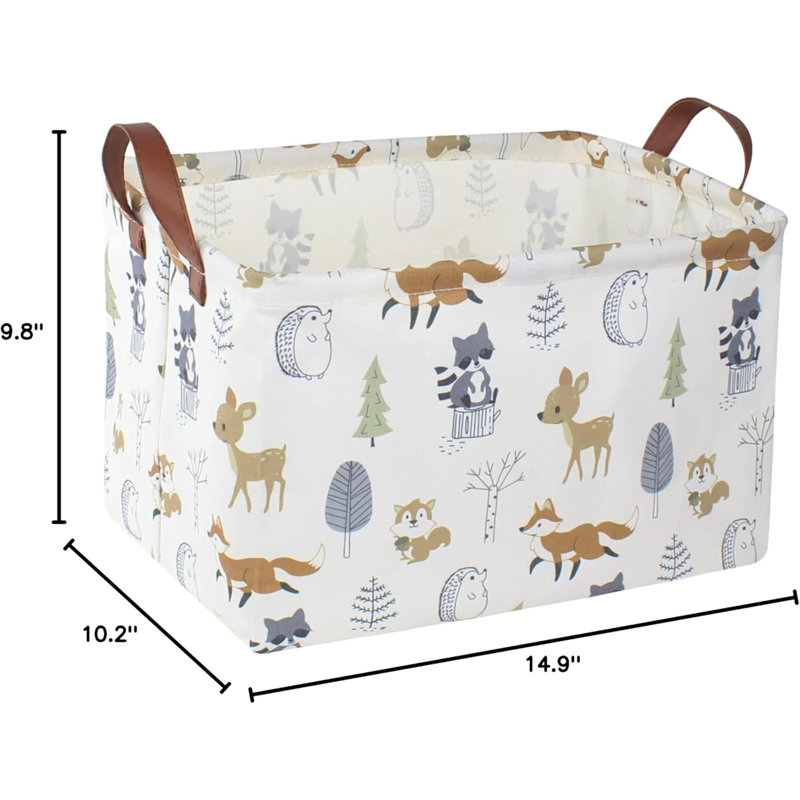 Panier de rangement rectangulaire, boîte à livres, panier-cadeau, décoration de chambre (animal)