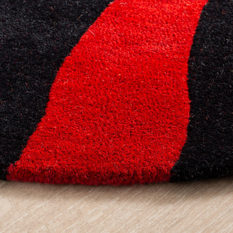 Tapis ivoire en laine touffeté à la main Amier, Rond 6 pi