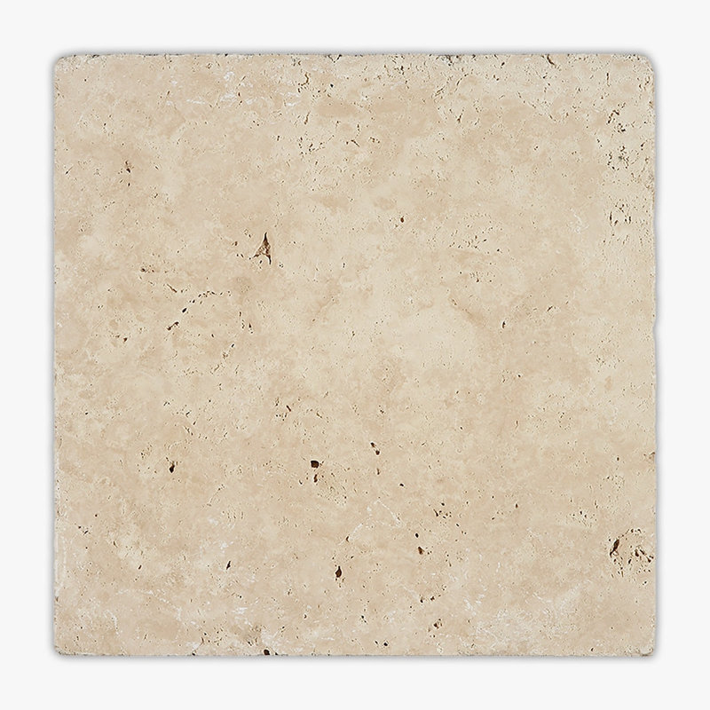 Ivory Tumbled 24x24 Travertine Paver