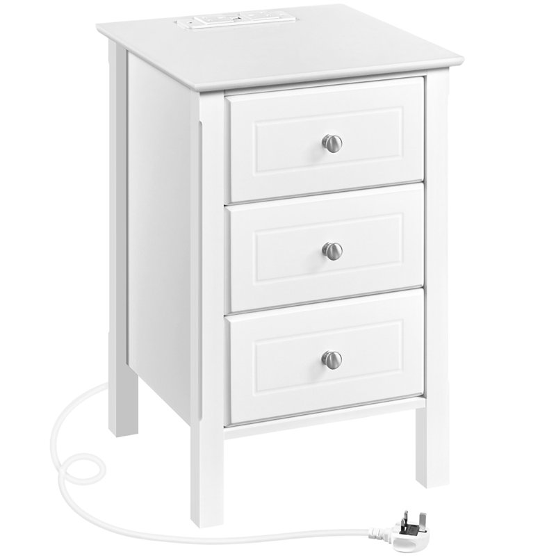 Stanislav 3 Drawer Bedside Table