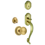 Newport Handle with Knob and Deadbolt and Rosette