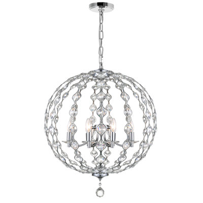 Ben 8 - Light Dimmable Globe Chandelier