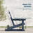 HDPE Glider Adirondack Chair 3-Position Adjustable, All-Weather Glider Rocking Outdoor Chair for Garden, Lawn & Porch-183369566