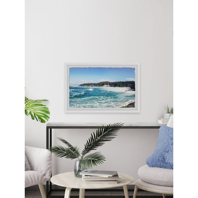Rough Seas And Waves by Sylvia Cook - Single Picture Frame Painting, 20 cm H x 30 cm W x 3.81 cm D