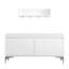 Tablette de rangement murale moderne blanc cassé avec crochets et banc de rangement confortable. Siège rembourré pour un changement de chaussures en douceur. Double porte pour garder le désordre à l'abri des regards. Installation facile