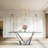 Glass Top Metal Base Dining Table-97779108