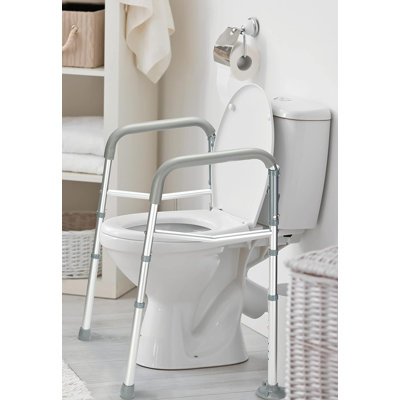 Toilet Safety Rail,Adjustable & Detachable Frame