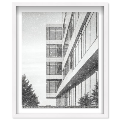Glass Labyrinth II Shadowbox Architecture Print by Oliver Gal, Black Frame, 16 x 20