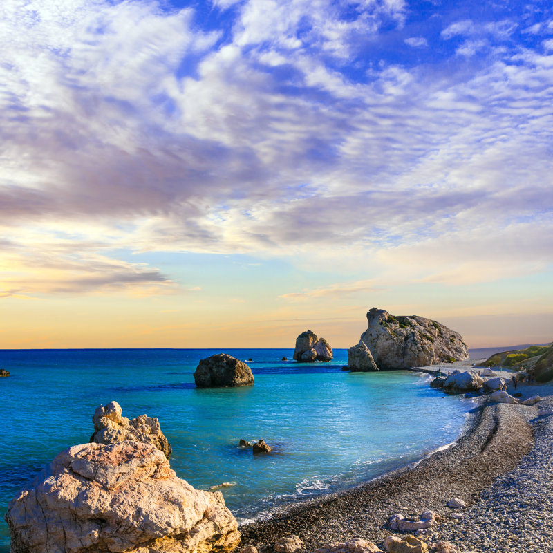 Beaches Of Cyprus by Freeartist - Wrapped Canvas Print, 30cm H x 30cm W x 3.8cm D