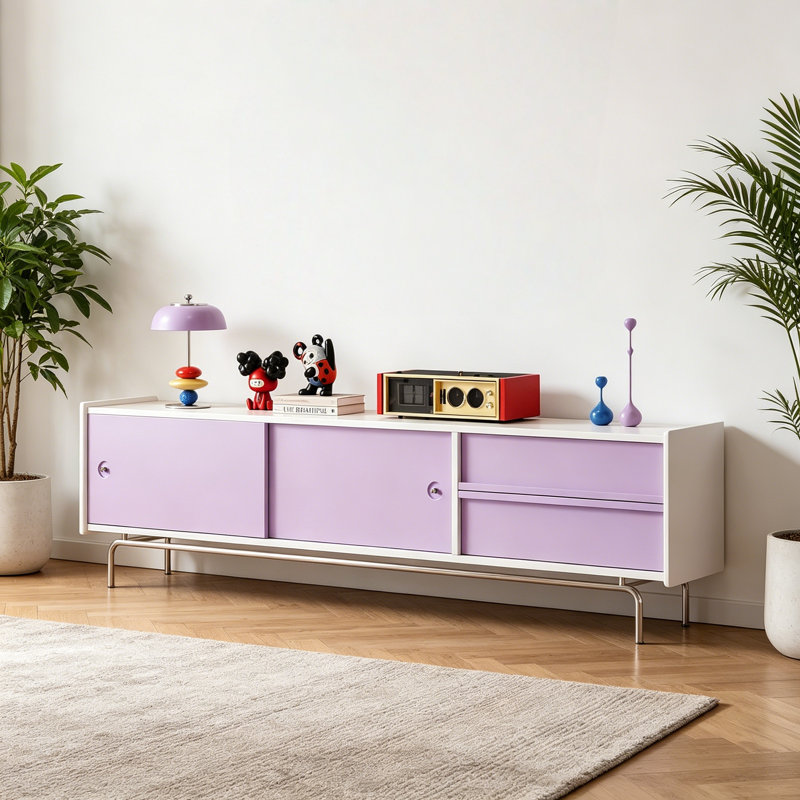 Meuble télé Creative Minimalist, H 22,44 po x L 78,74 po x l 15,75 po