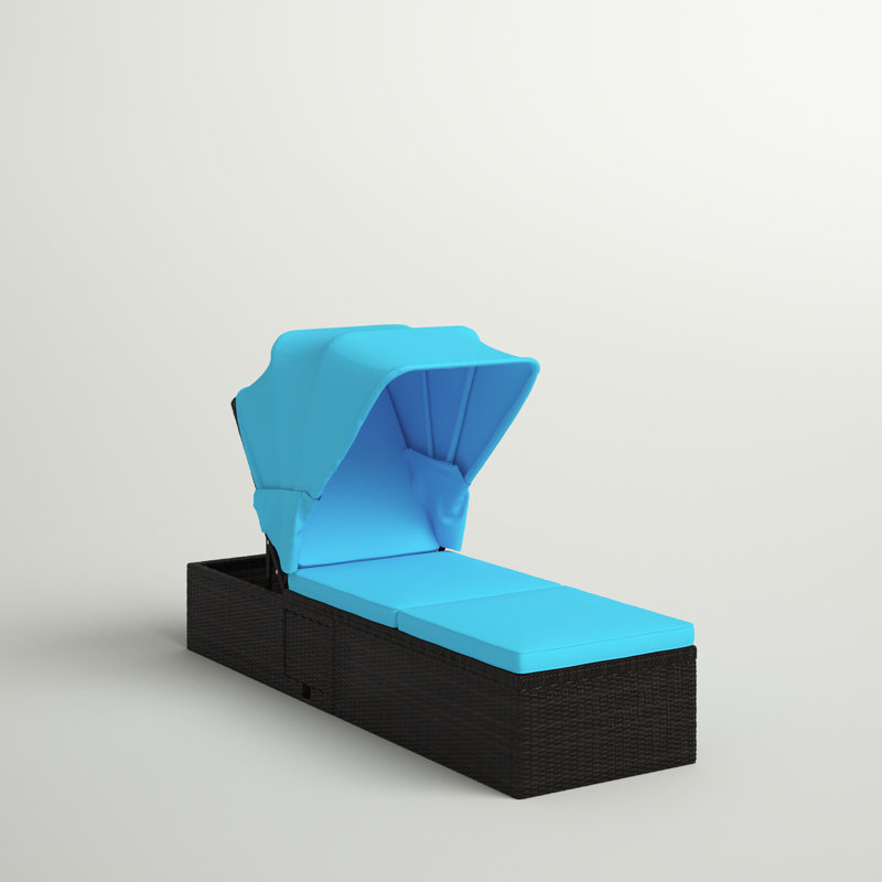 Chaise longue avec coussin Montego, 1, Turquoise