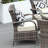 Metal Outdoor Dining Armchair with Cushions