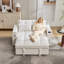 2 Seater Fabric Sofa Bed-1494413480