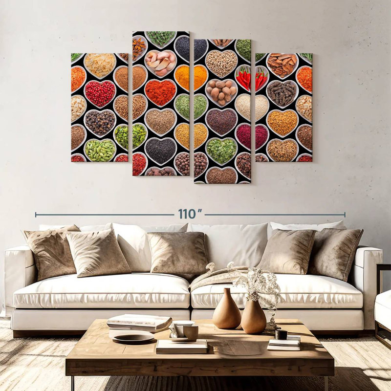 Yarlin Heart Spice Collection, 54" H x 84" W