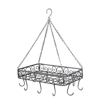 Metal Handcrafted Rectangle Hanging Pot Rack