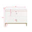 Table de chevet ivoire 2 tiroirs Pearl