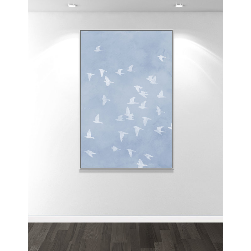 Flying Friends Print by Marcus Prime, White Floater, 41.5'' W x 61.5'' H