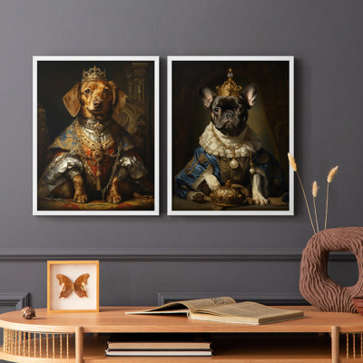ANIMALS Series CLxxxviii - reproduction encadrée de qualité supérieure - prête à être accrochée - aucun clou requis - aucun clou requis