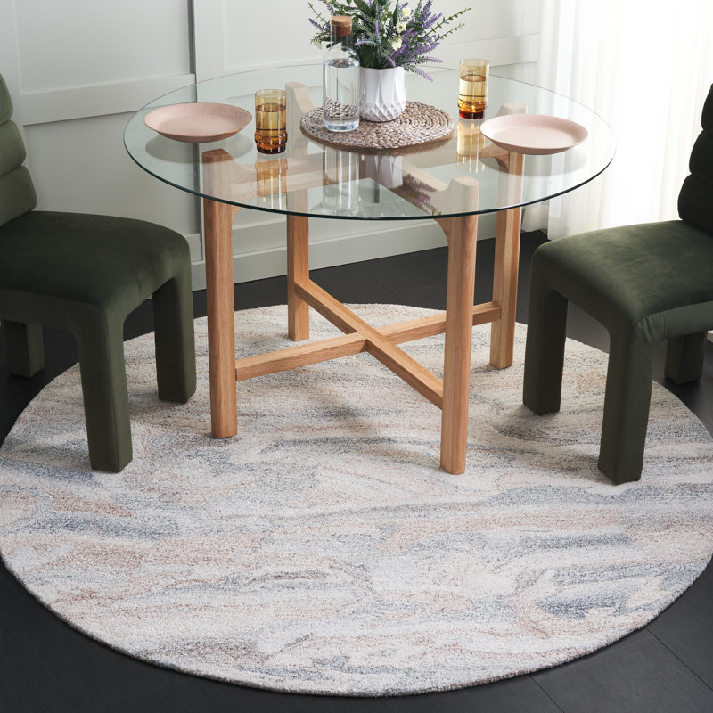 Adari Hand Tufted Pet Yarn Pile Rug, Round 6'