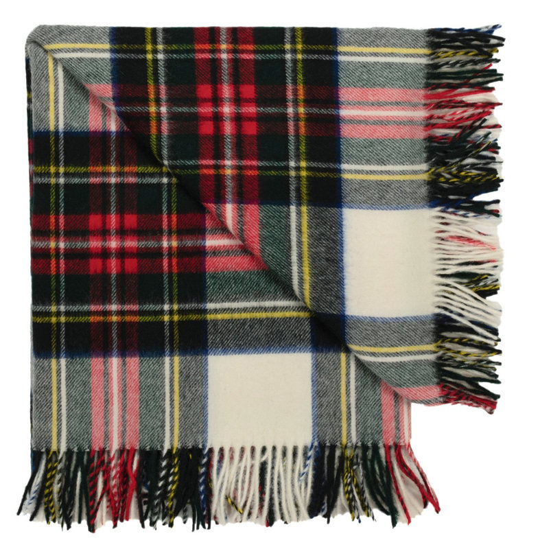 Jeté en laine highland merino, Robe Stewart