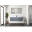 Meuble-lavabo double 60 po X P 22 po D, dessus en marbre de Carrare et ensemble de robinet-117843589
